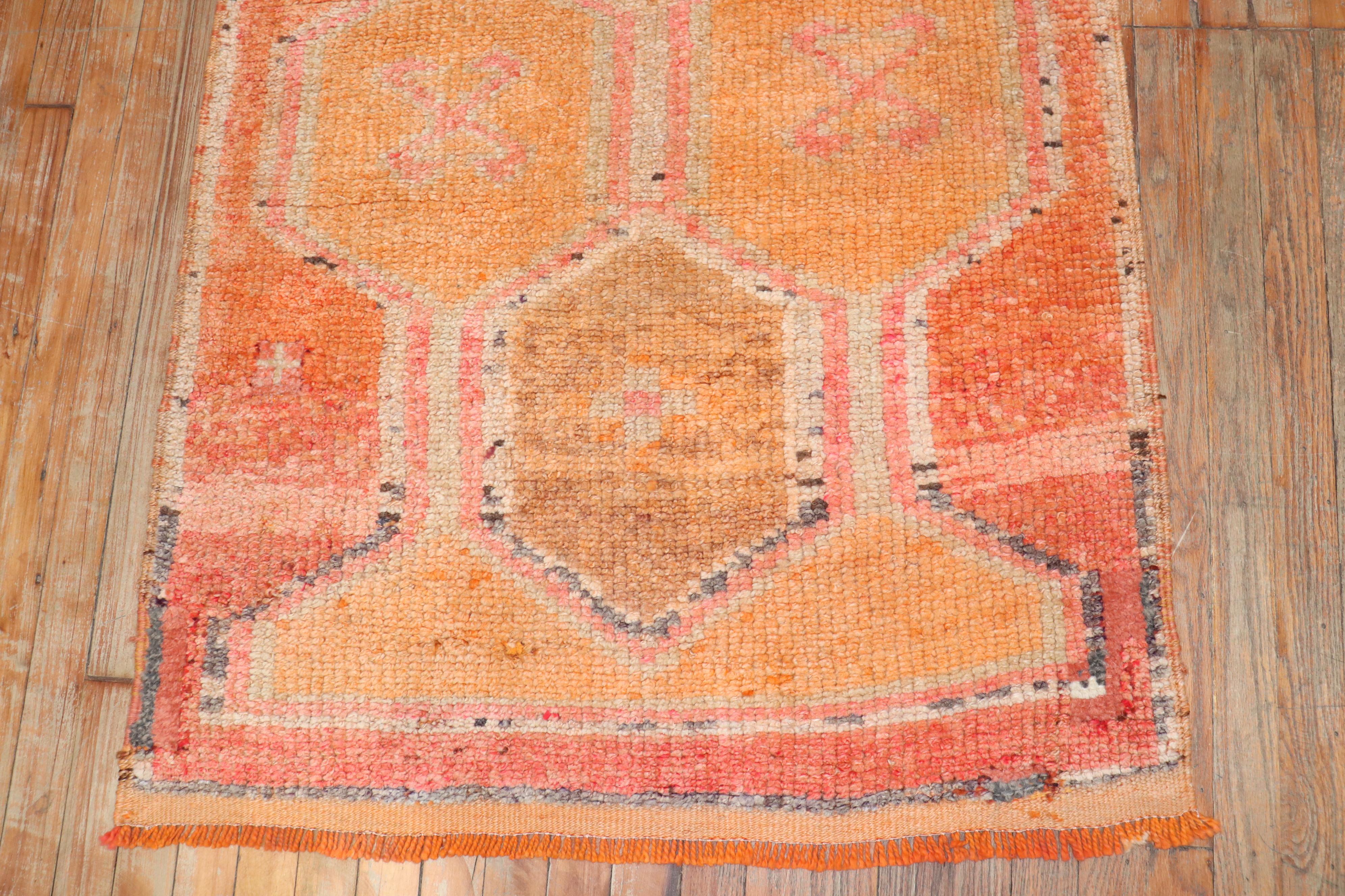 Bohemian Orange Tribal Turkish Runner