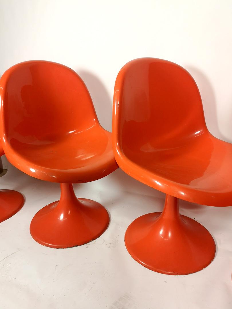 orange tulip chair