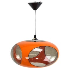 Orange Ufo Ceiling Lamp from Massive Belgium, 1970s