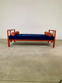 Orange Vanessa single bed by Tobia Scarpa for Simon, Italy, 1960s