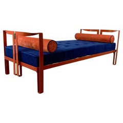Orange Vanessa single bed by Tobia Scarpa for Simon, Italy, 1960s