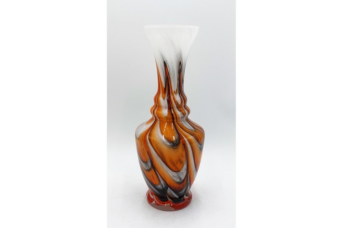 Mid-Century Modern Orange Vase by Carlo Moretti, Italy, 1970s For Sale