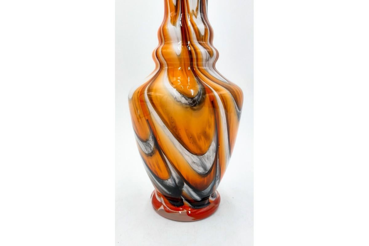 Italian Orange Vase by Carlo Moretti, Italy, 1970s For Sale
