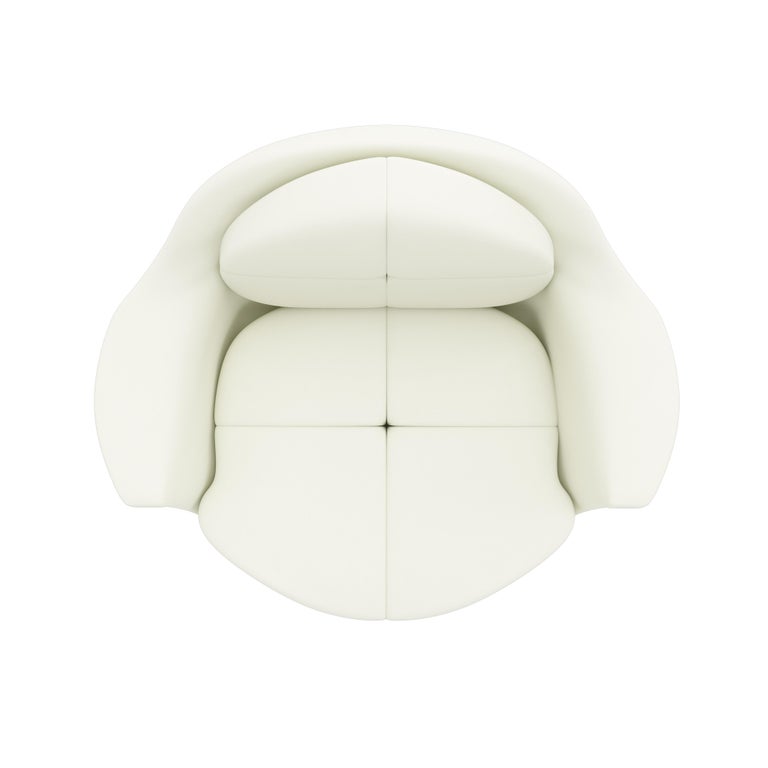 White Velvet Lounge Chair With Brass Base For Sale at 1stDibs orange velvet chair