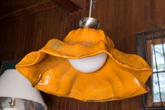 Orange Venini "Hat" Style Chandelier by Toni Zuccheri Italy 1960s
