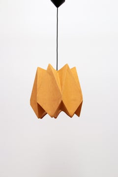 Orange Vintage Fabric Hanging Lamp, Germany, Unique Shape, 1960s