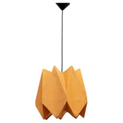 Orange Vintage Fabric Hanging Lamp, 1960s