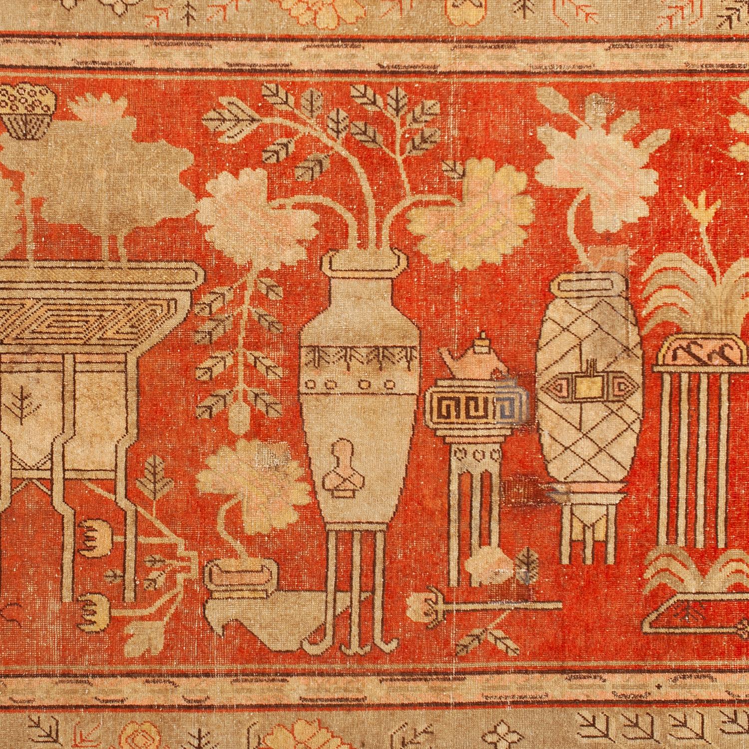 Rehaussez votre décoration intérieure avec cet exquis tapis Vintage Kohtan - 5'7