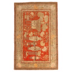 abc carpet Orange Vintage Traditional Wool Kohtan Rug - 5'7" x 8'8"