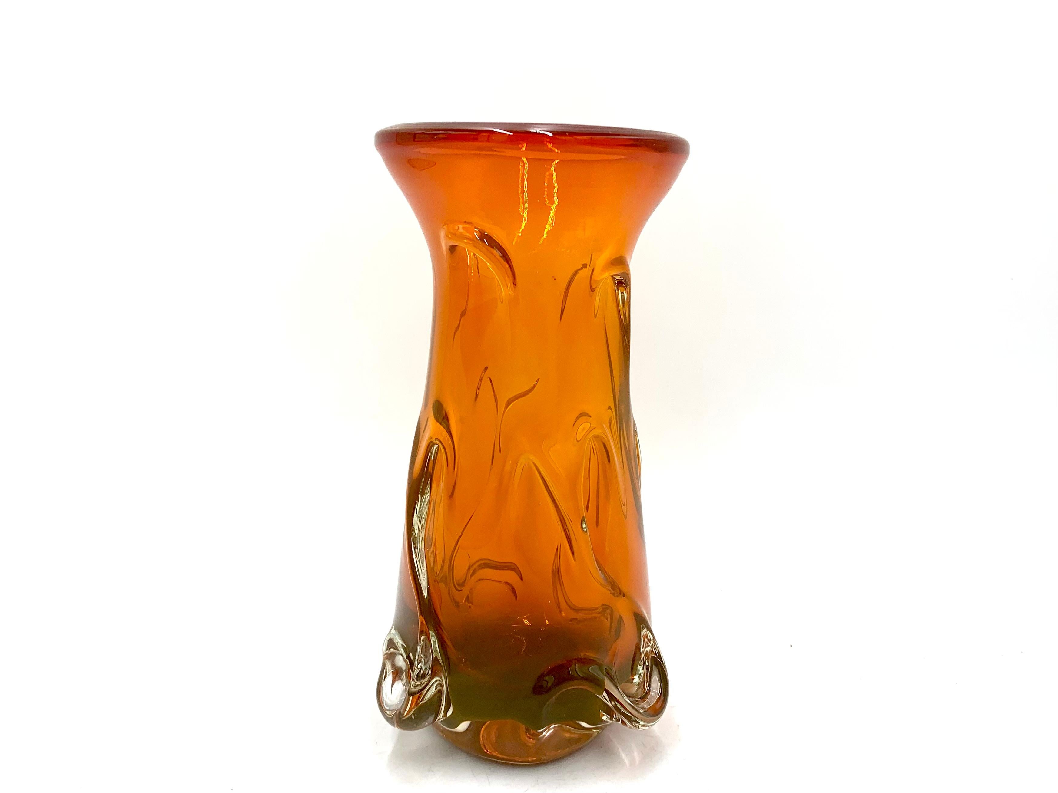 Polonais Vase vintage orange, Pologne, années 1960/1970 en vente
