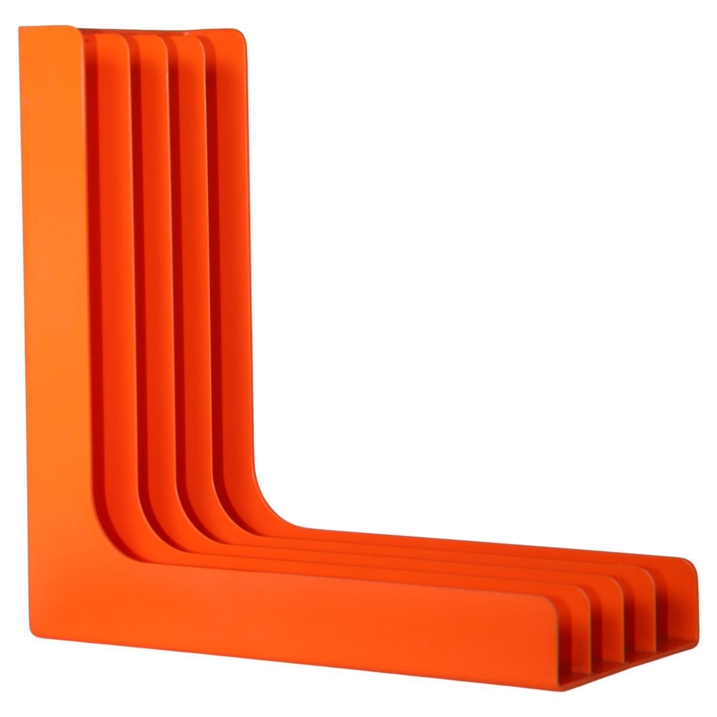 Orange Vinyl Record Stand by Gustavsberg, Sweden, 1900s