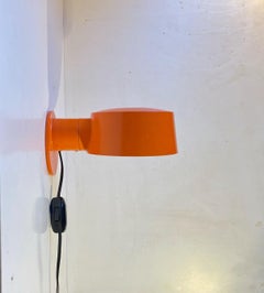 Orange Wall Sconce by Svend Middelboe for Nordisk Solar, 1970s