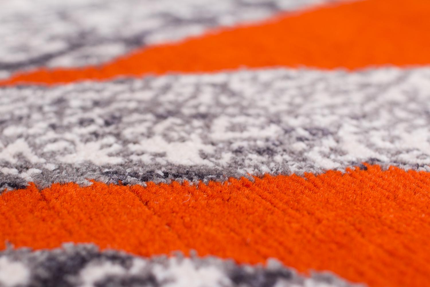 Contemporary Modern Handmade Octopus Art Orange Wool and Silk Area Rug Inky by Joseph Carini For Sale