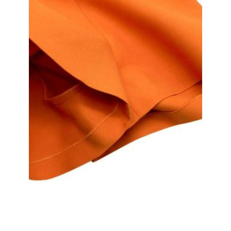 Women's Orange Wool & Silk V Logo Shorts For Sale