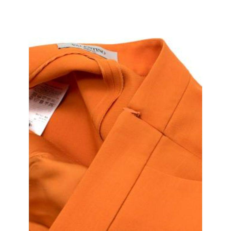 Orange Wool & Silk V Logo Shorts For Sale 1