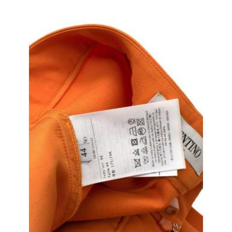 Orange Wool & Silk V Logo Shorts For Sale 3