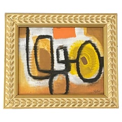 Orange, Yellow and Black Gouache Painting by Shawn Savage, USA, Contemporary