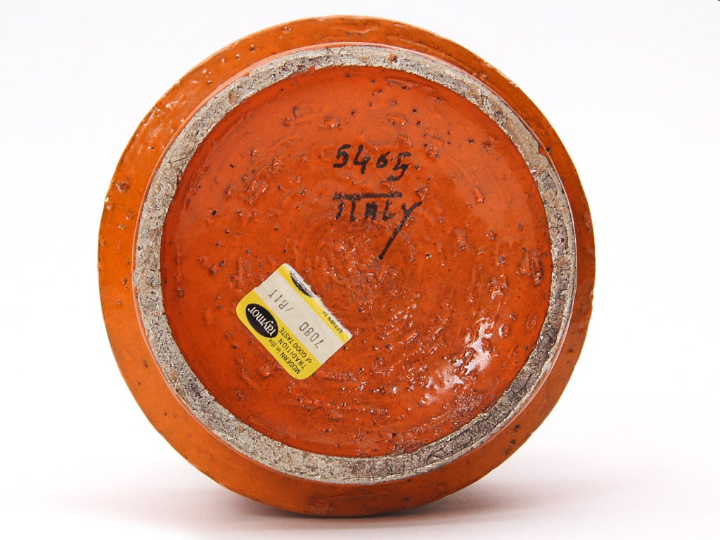 Italian Orange/Yellow Vase by Bitossi for Raymor