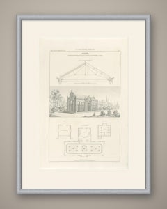 Orangery at Heidepark, Utrecht, Dutch Architecture Print, Leliman, 1865-1866