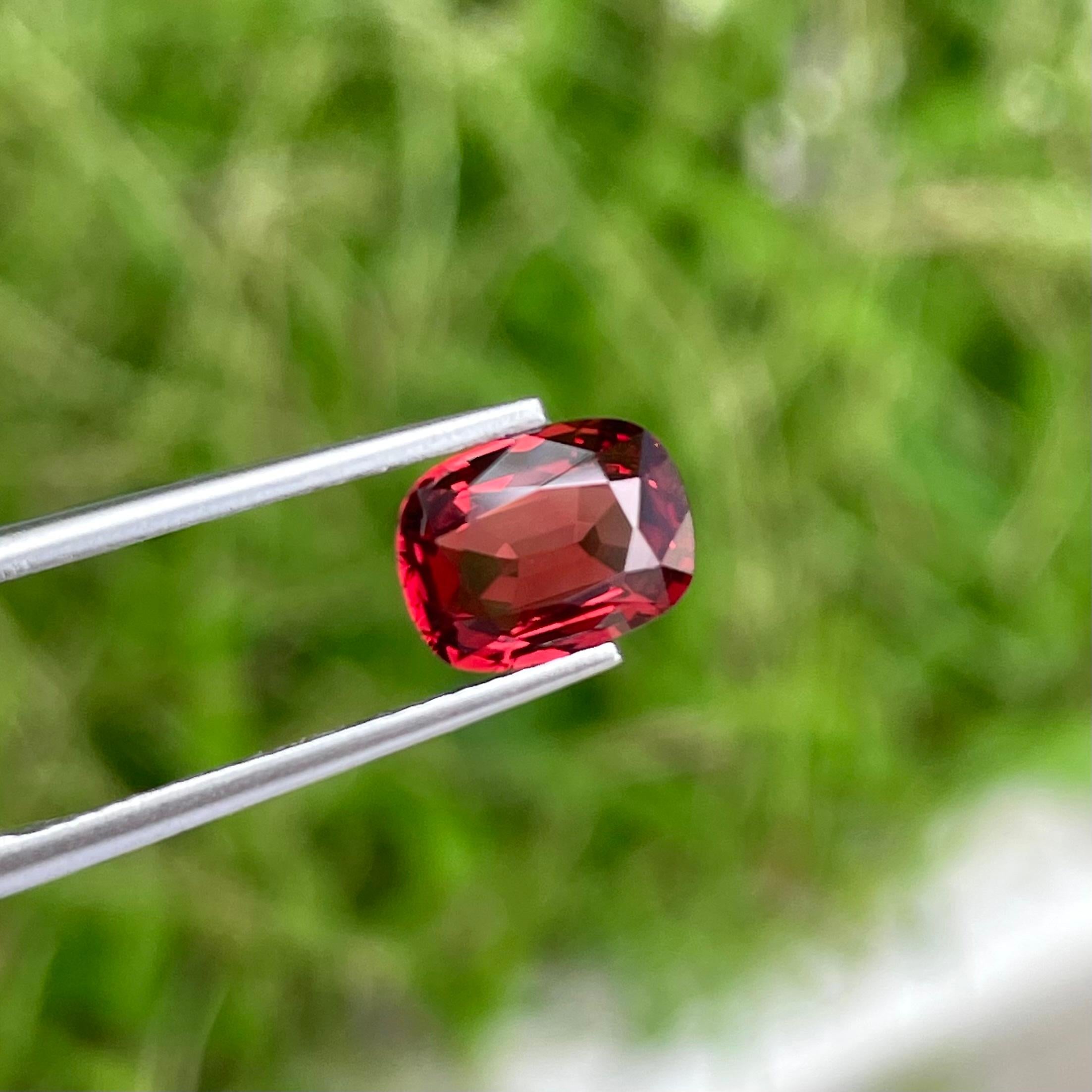 Weight 1.85 carats 
Dimensions 8.5 x 6.4 x 3.8 mm
Treatment None 
Origin Burma 
Clarity Eye Clean 
Shape Cushion 
Cut Fancy Cushion 



Discover the exquisite beauty of our Orangey Red Burmese Spinel, a rare gemstone that captivates with its fiery