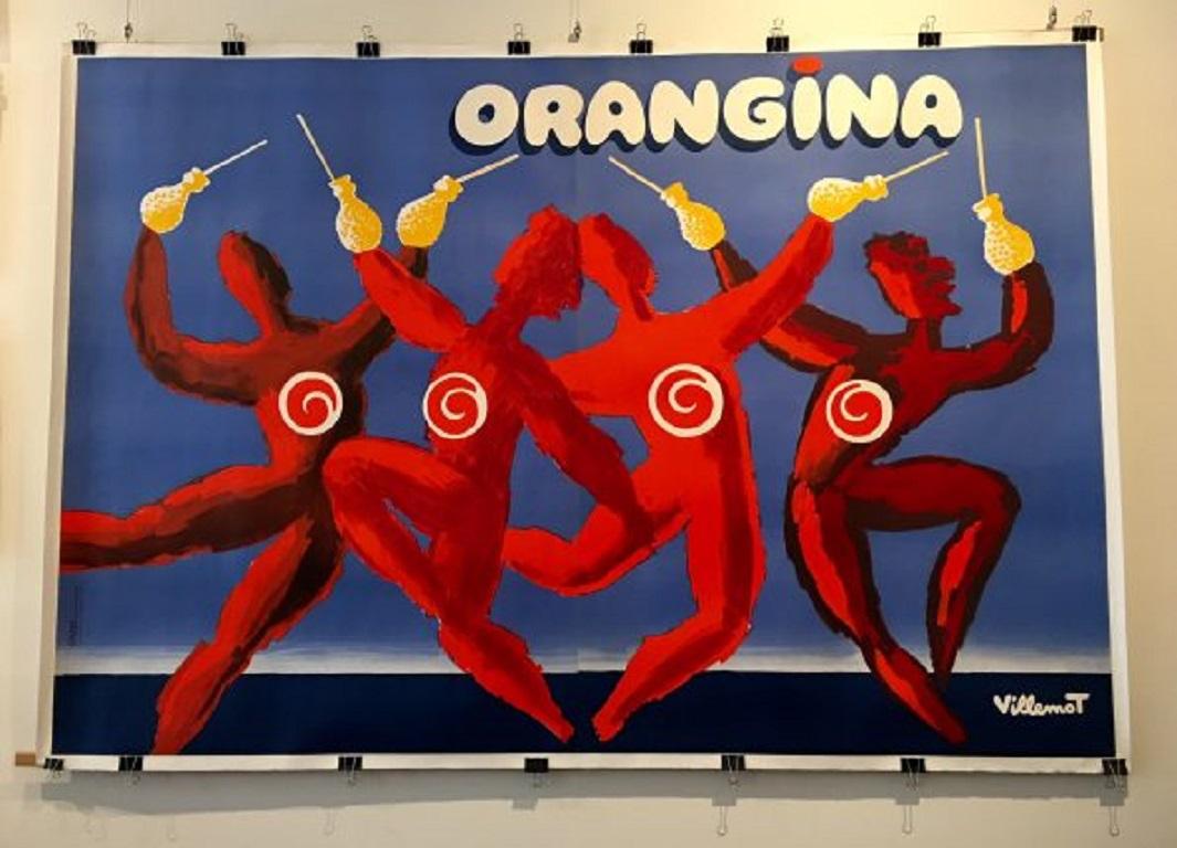 Orangina Tanz:: Villemot Original Vintage Poster (Papier) im Angebot