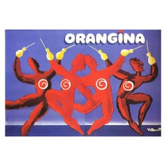 Orangina Dance, Villemot Original Vintage Poster