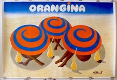 Orangina Umbrellas – Villemot Poster