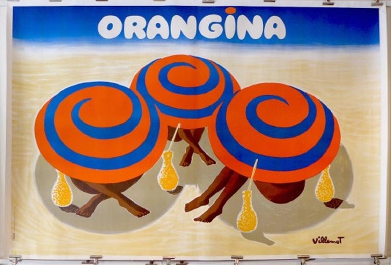 molester rulletrappe jorden Orangina Umbrellas – Villemot Poster at 1stDibs | villemot orangina poster,  orangina villemot poster, orangina plakat