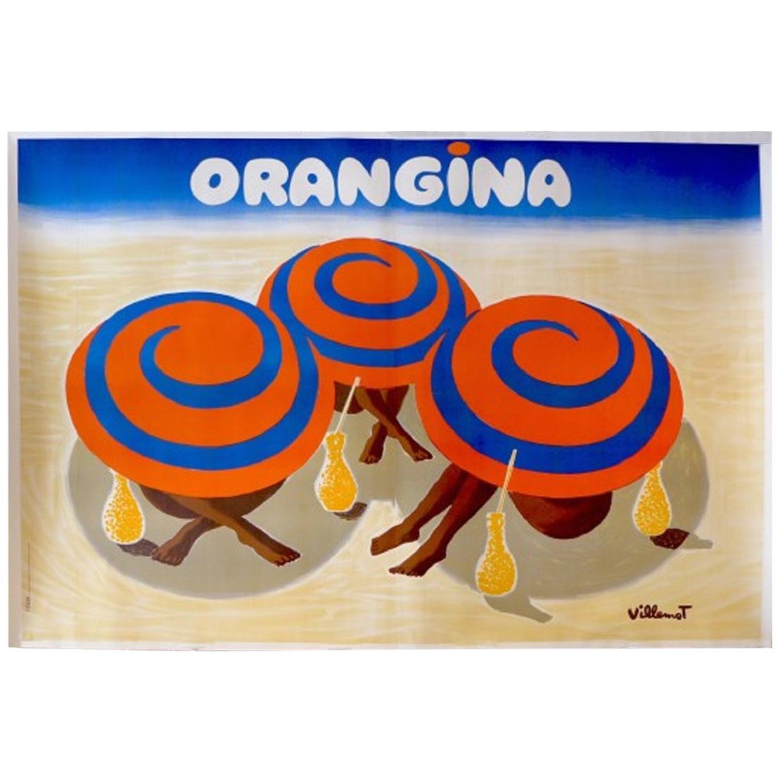 Orangina Umbrellas – Villemot Poster