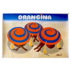 Orangina Umbrellas, Villemot Poster