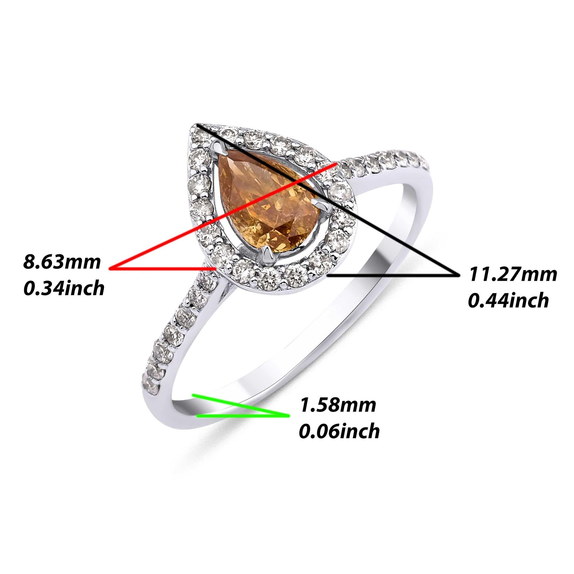 For Sale:  Orangish Yellow Diamond Engagement Ring 4