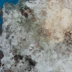 Terra Bruciata #18 - Quadro astratto blu, grigio e giallo