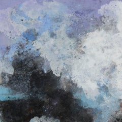 Terra Bruciata #23 (Terra bruciata) - Pittura astratta rossa, viola e bianca