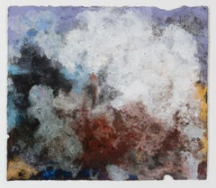 Terra Bruciata #23 (Scorched Earth) – Abstraktes rotes, lila und weißes Gemälde