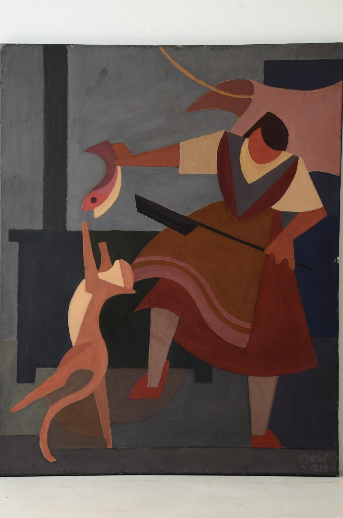 
COD-2588
Orazio Orazi (1906-1979) T

empera sur toile Sans titre (Le chat)  1949

signature et date au recto

Peintre italien très actif à l'étranger, reconnu sous le nom d'Orazì et membre de l'Ecole de Paris. Sa carrière, caractérisée par des