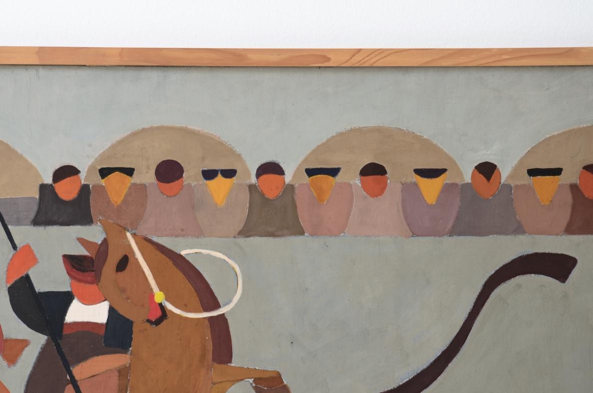 Européen Toile Orazio Orazi « The bullfight at Cheval » en vente