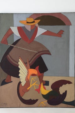 Orazio Orazi, The Gauls guache on canvas