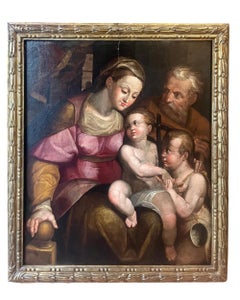 Heilige Familie mit Saint John dem Täufer, Kreis von Orazio Samacchini, 16.