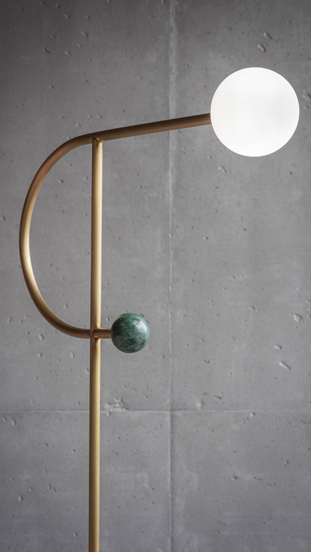 Post-Modern Orb 2 Floor Lamp by Square in Circle For Sale