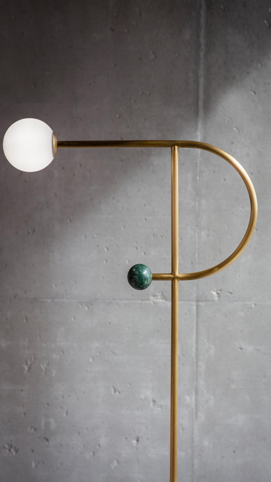 British Orb 2 Floor Lamp by Square in Circle For Sale