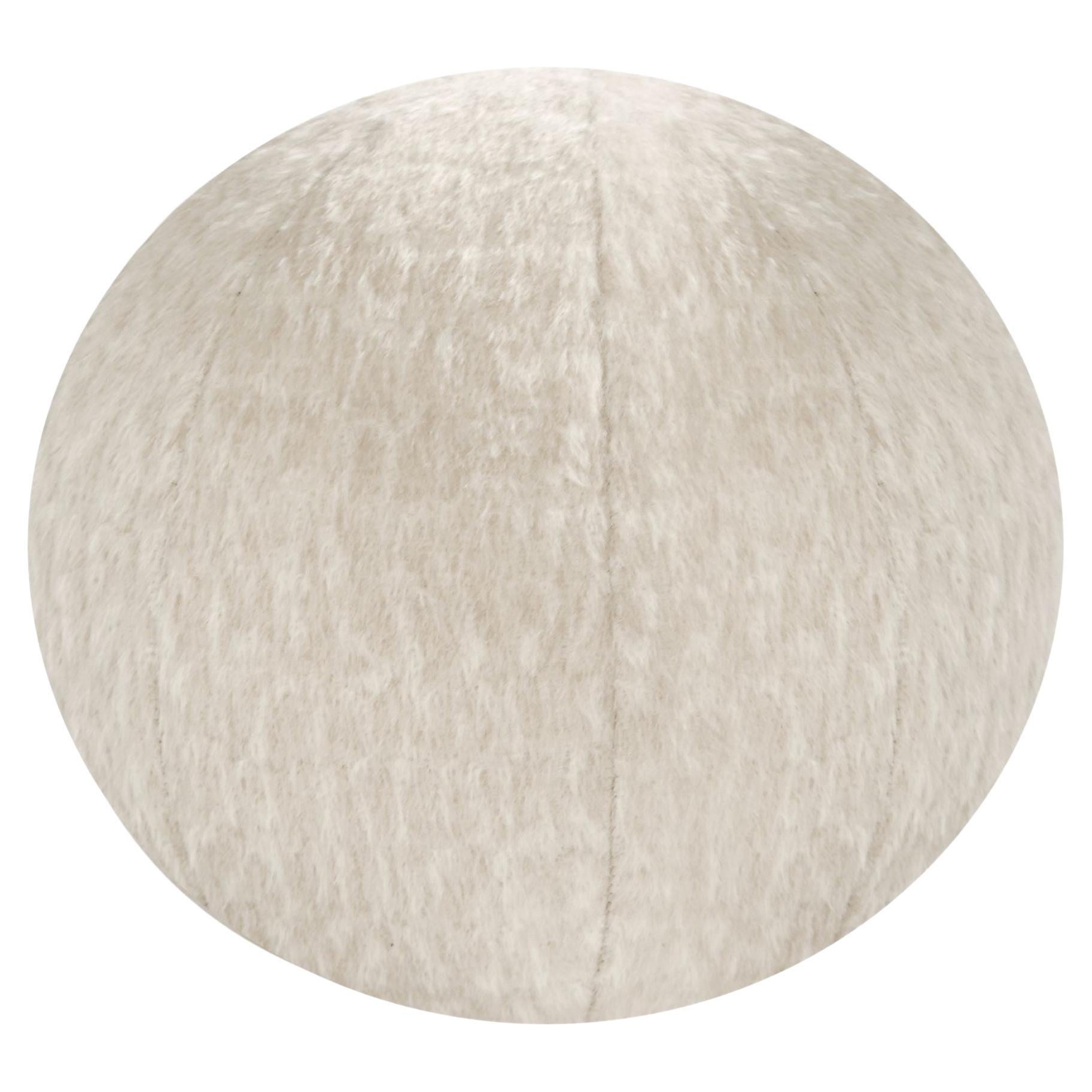 Orb Accent Pillow in Beige Alpaca by Holly Hunt