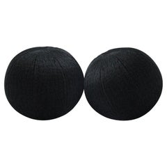 Orb Accent Pillow in Navy Blue Alpaca by Holly Hunt