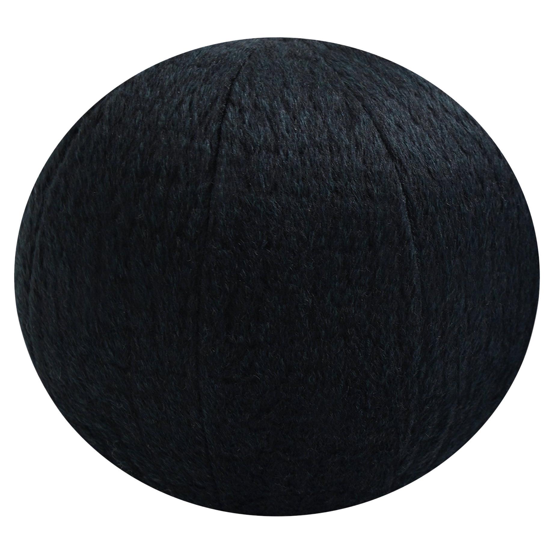 Orb Accent Pillow in Navy Blue Alpaca by Holly Hunt For Sale