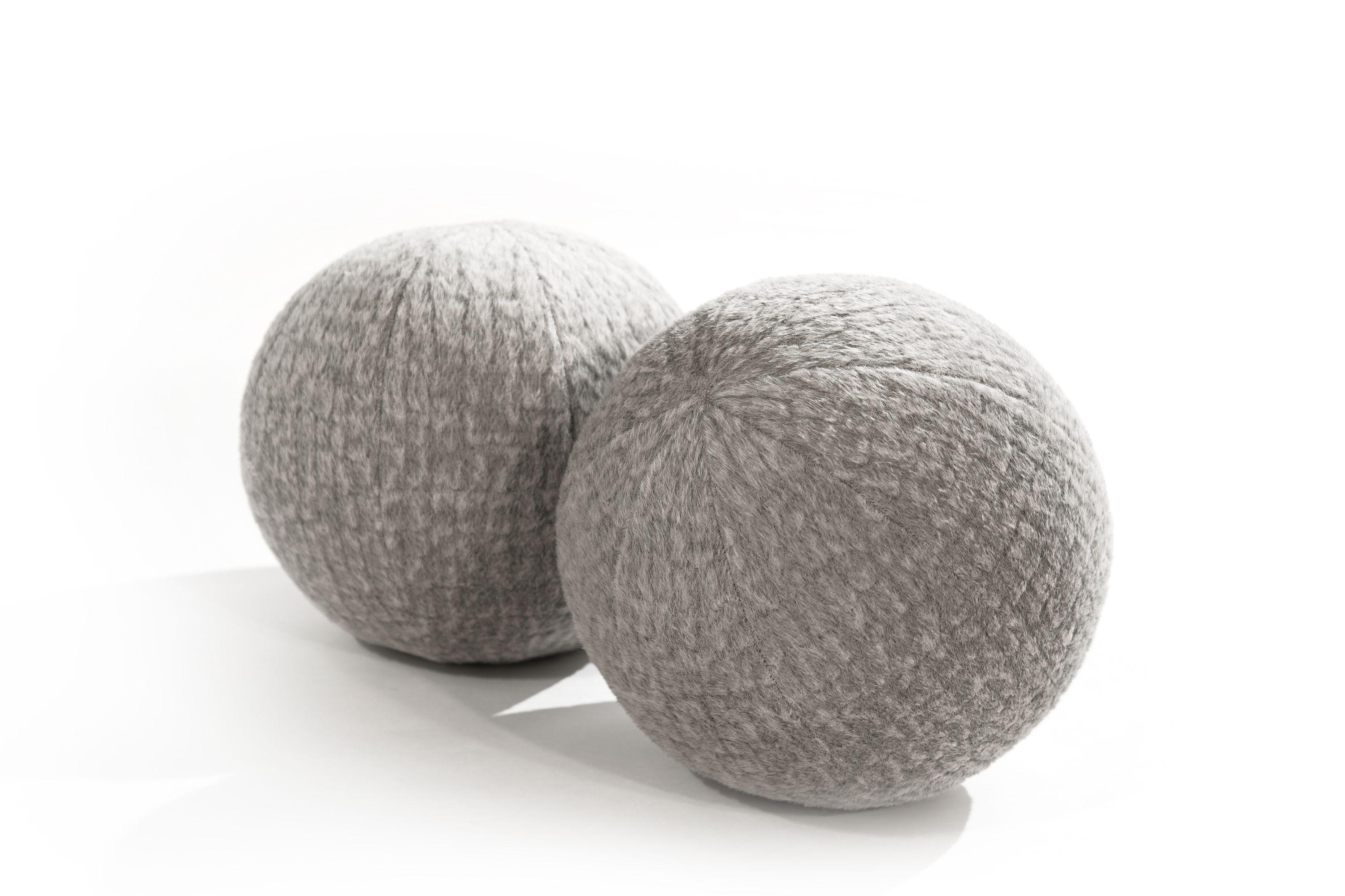 Orb Accent Pillow in Slate Grey Alpaca by Holly Hunt For Sale 1