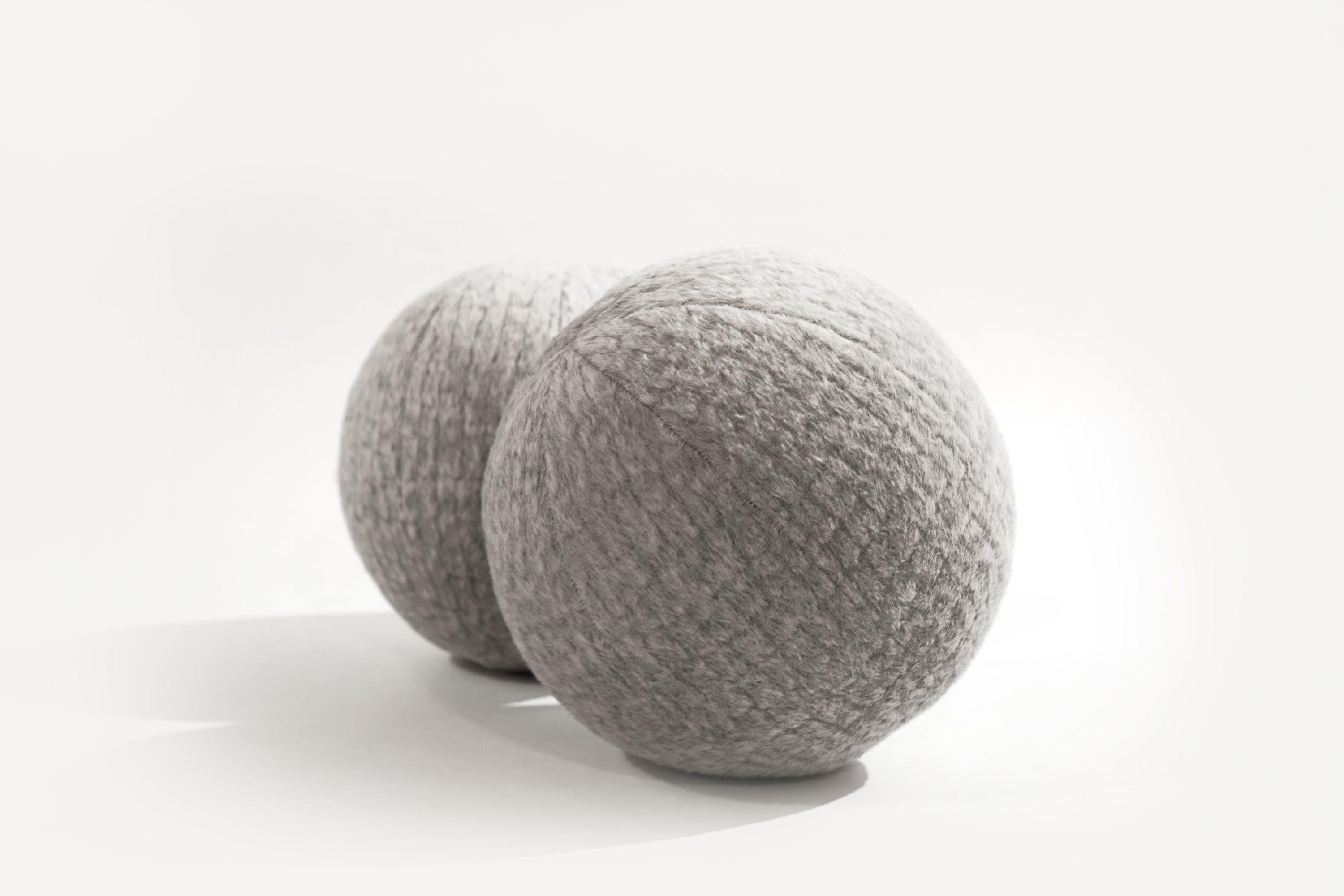 Orb Accent Pillow in Slate Grey Alpaca by Holly Hunt For Sale 3