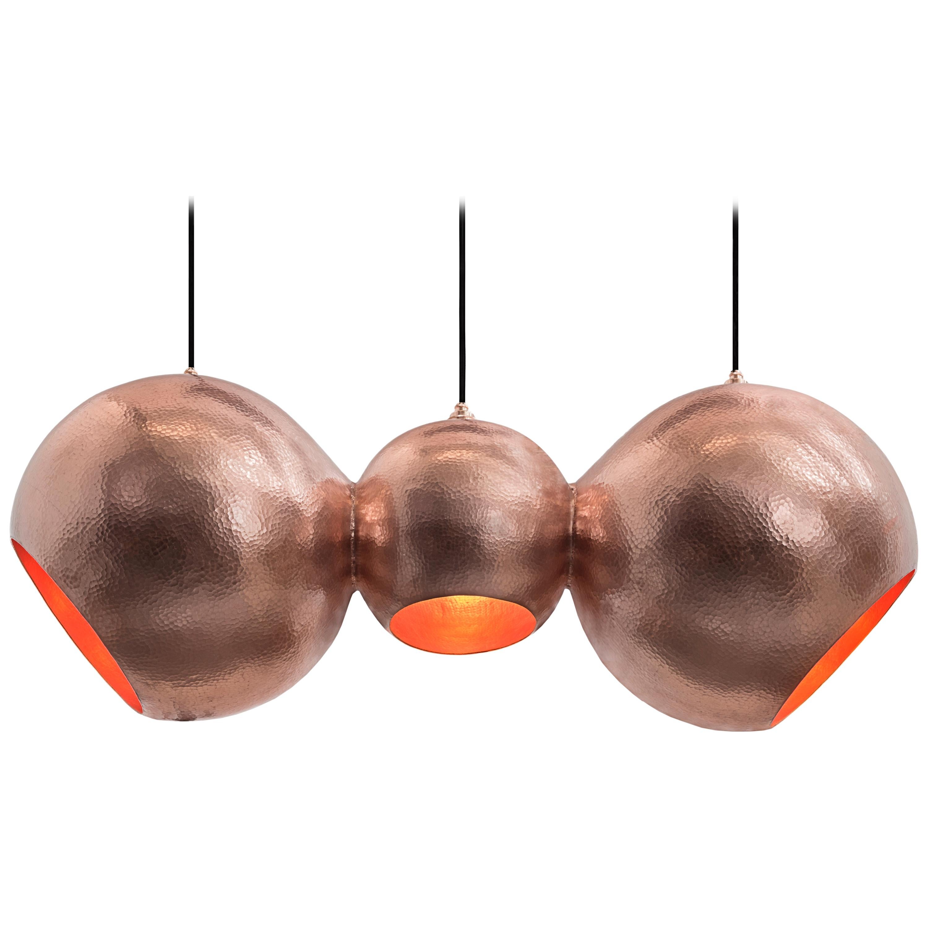 Orb Berth Handmade Solid Copper Modern Chandelier For Sale