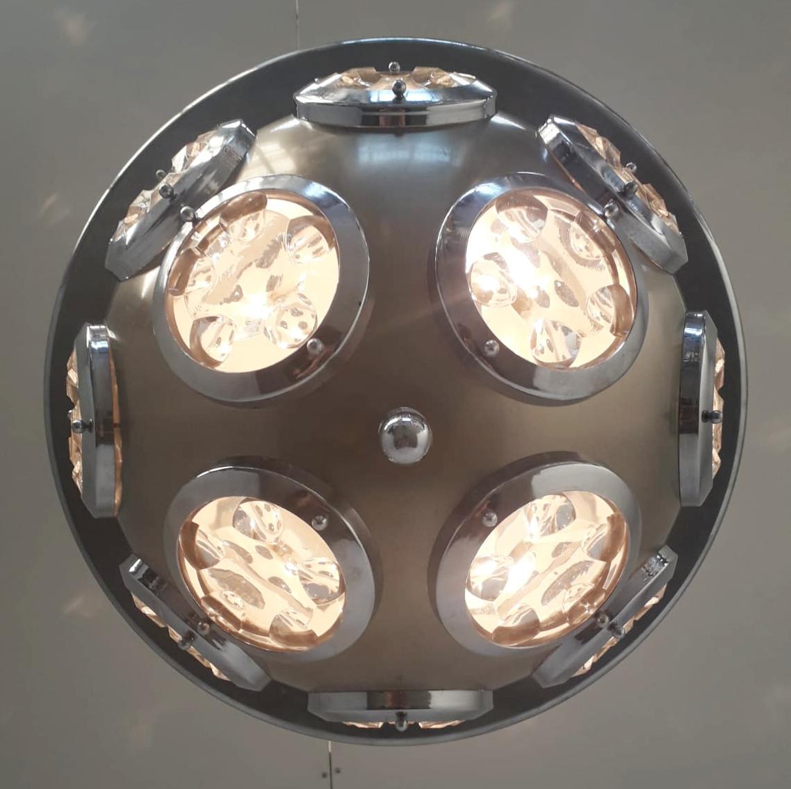 Orb Chandelier by Torlasco In Good Condition In Los Angeles, CA