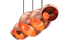 Orb: Levitate, Handmade Solid Polished Copper Modern Chandelier
