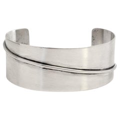 Orb Otto Robert Bade Sterling Silver Modern Cuff Bracelet #13274