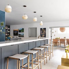 Lattimo Large Orb Pendant Light, Hand Blown Glass - Made to Order